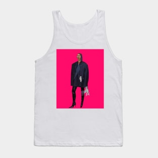 Indian Mona Lisa Meets High Fashion & Rebel Culture ft Schiaparelli Pink Tank Top